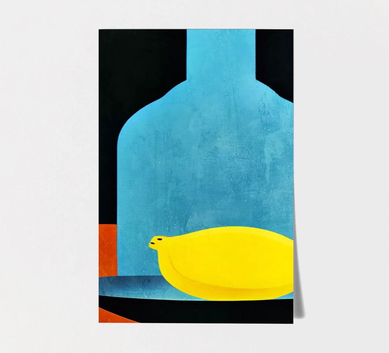 Blue Bottle With (Happy) Lemon Stickerbogen von Bo Anderson