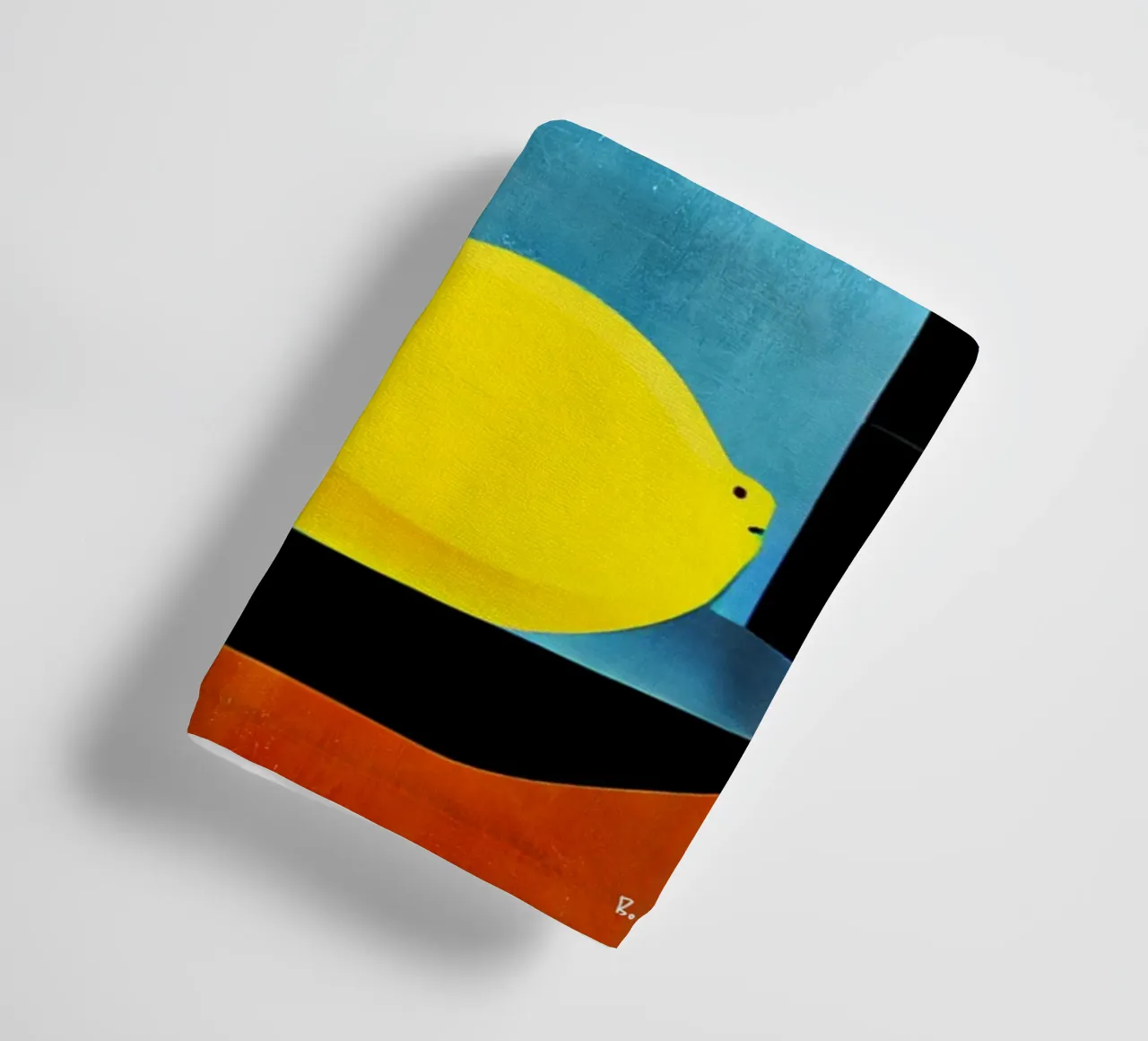 Blue Bottle With (Happy) Lemon asciugamano da bagno da Bo Anderson