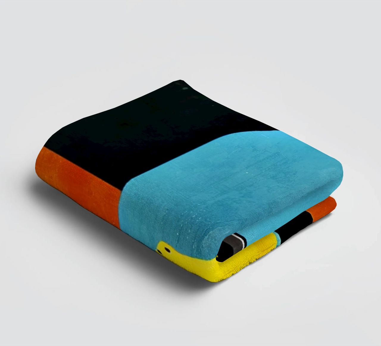Blue Bottle With (Happy) Lemon Handtuch von Bo Anderson
