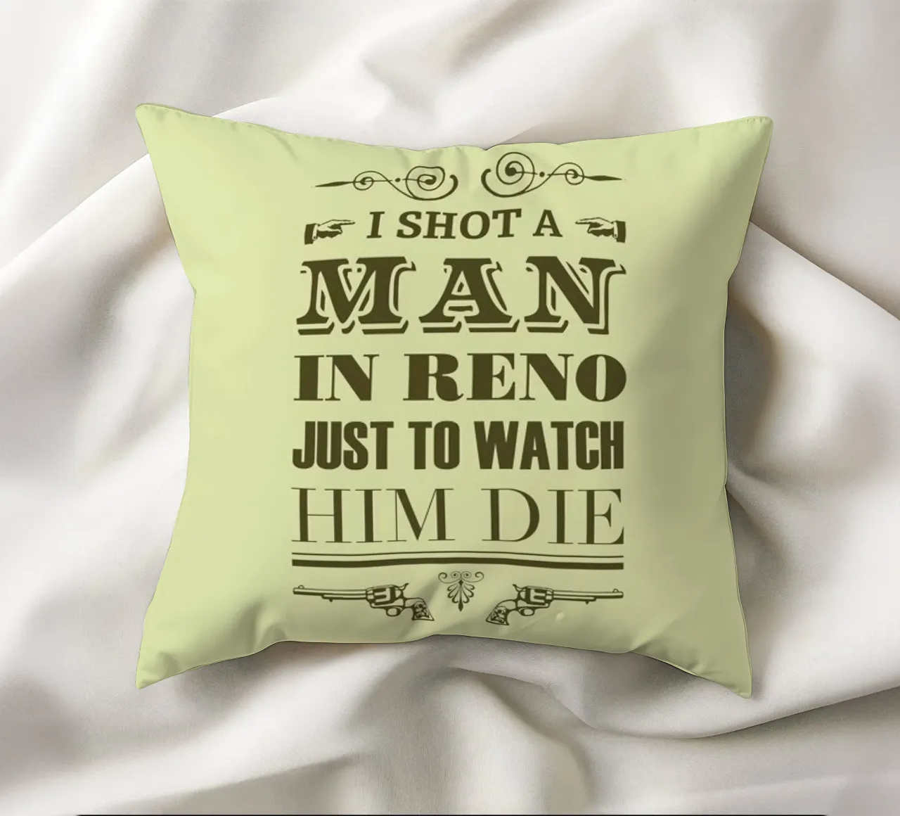 I Shot a Man in Reno cuscino da Rahma Projekt
