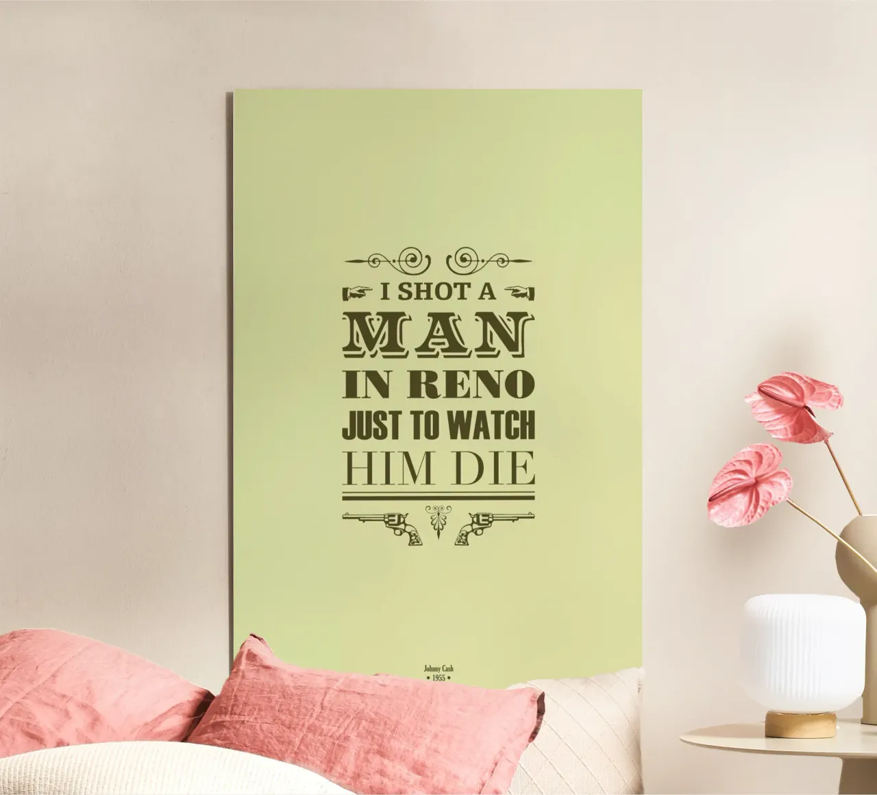 I Shot a Man in Reno alluminio dibond da Rahma Projekt