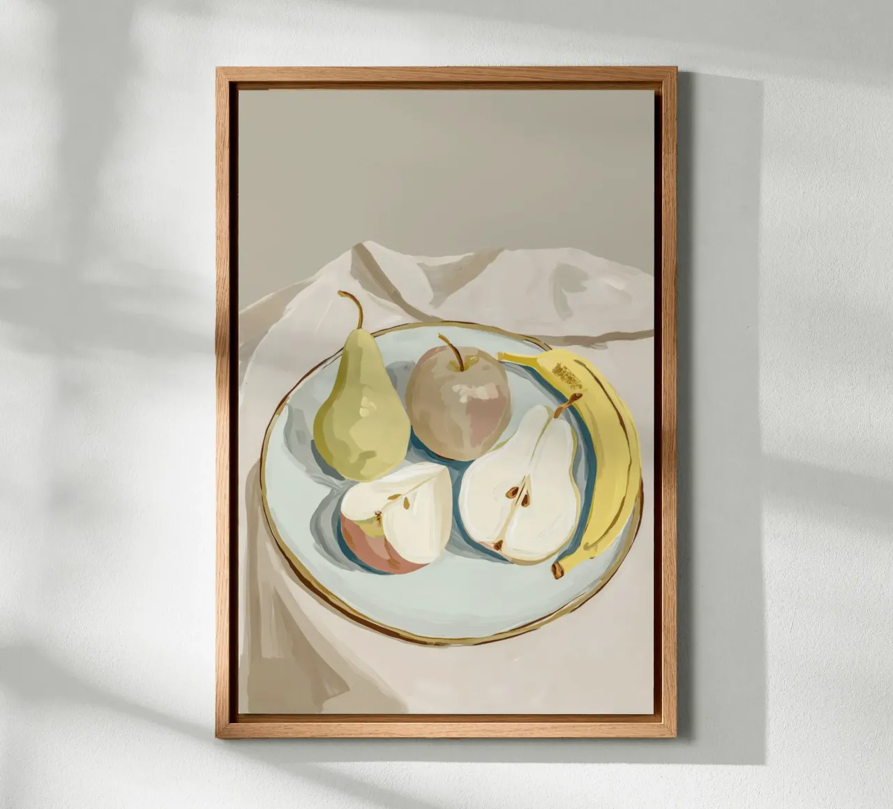 Piatto di frutta preferito tela con Cornice a cassetta da Carinaprint