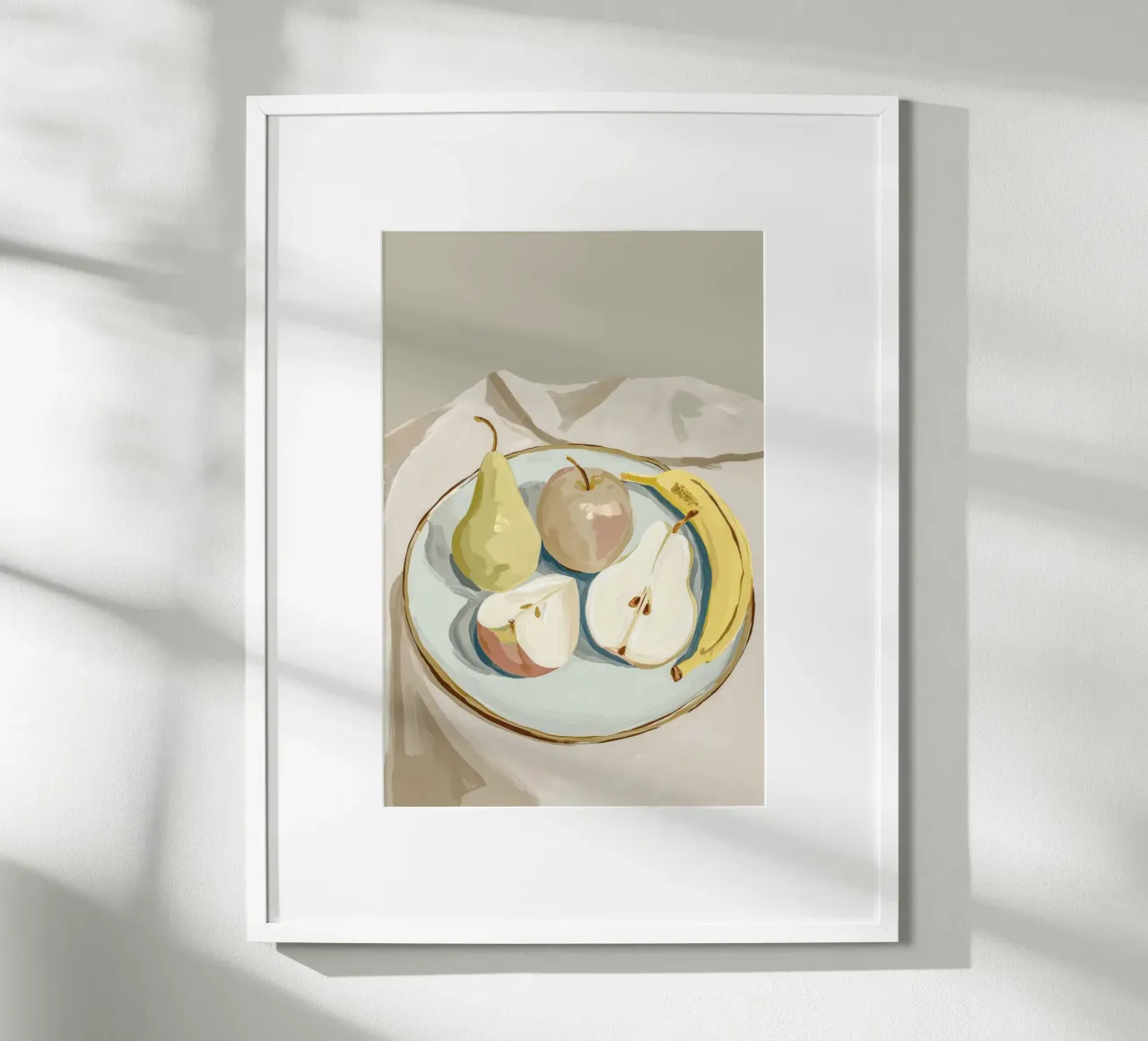 Piatto di frutta preferito poster con telaio in legno da Carinaprint