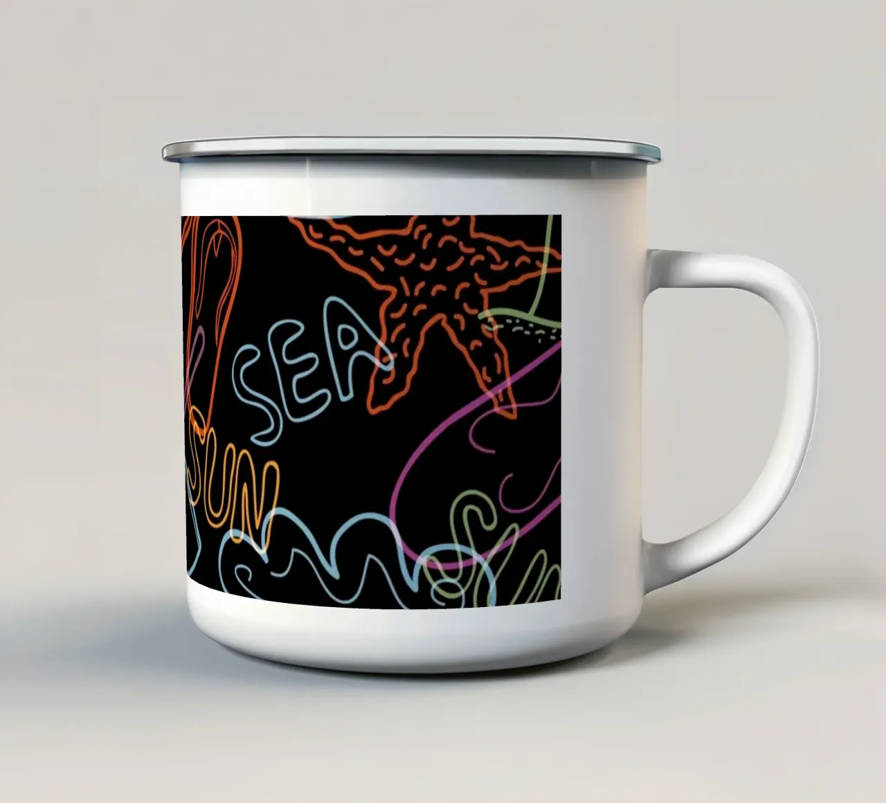 Modello estivo tazza in smalto da Unicorn Unlimited