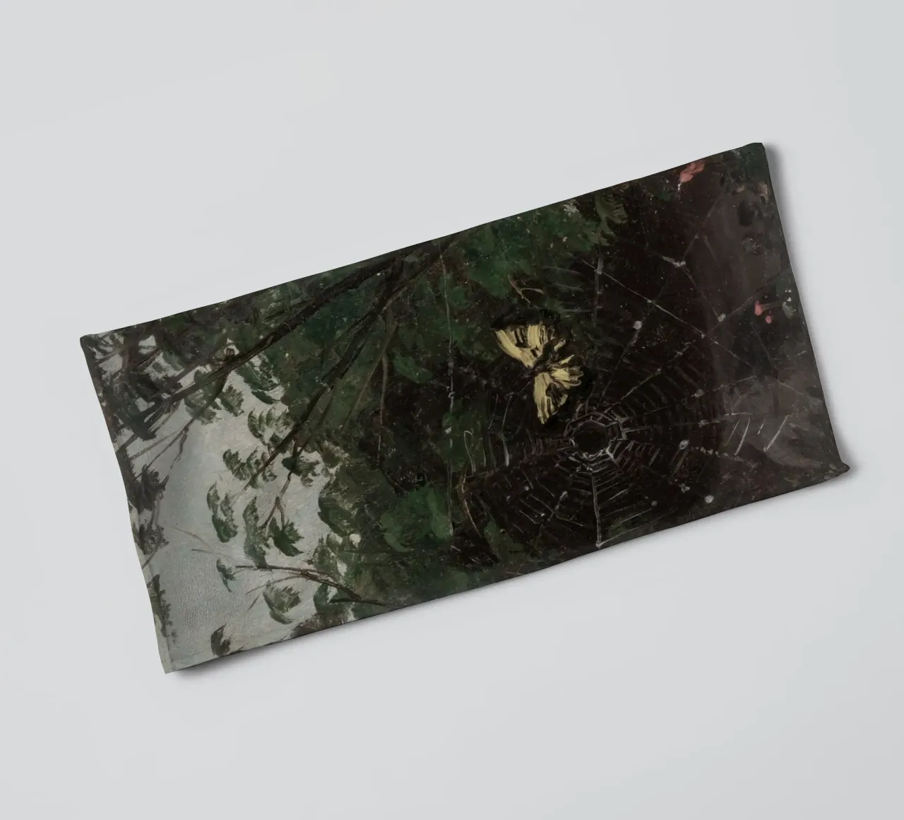 Odilon Redon, Butterfly in Spiderweb, Symbolism Art towel by vintagepod