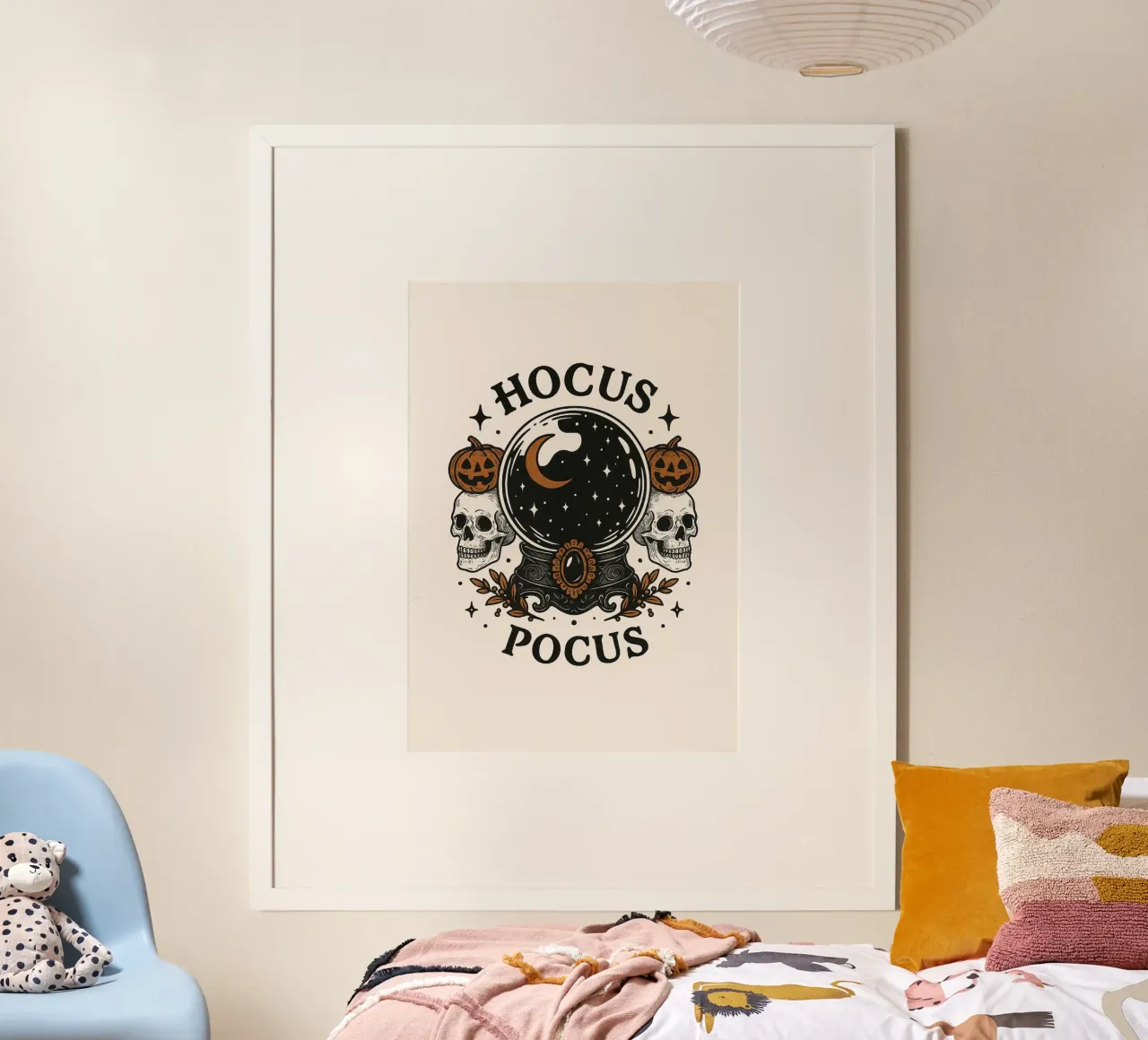 Arte di Hocus Pocus, sfera di cristallo, decorazione murale di Halloween poster da vintagepod
