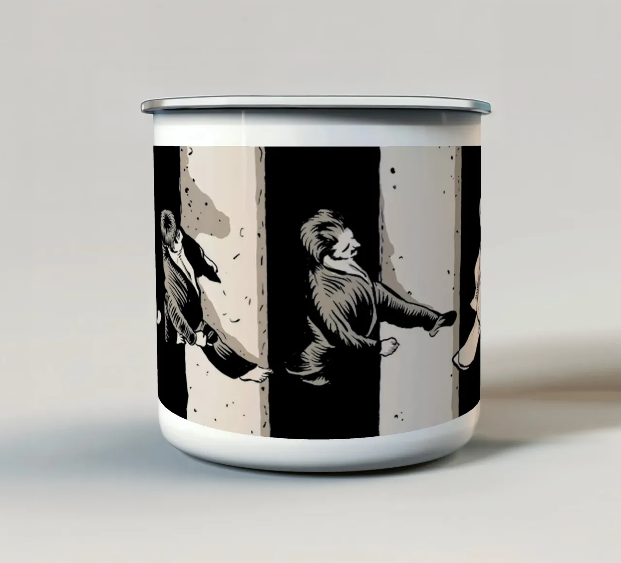 La musica è la via tazza in smalto da badaro