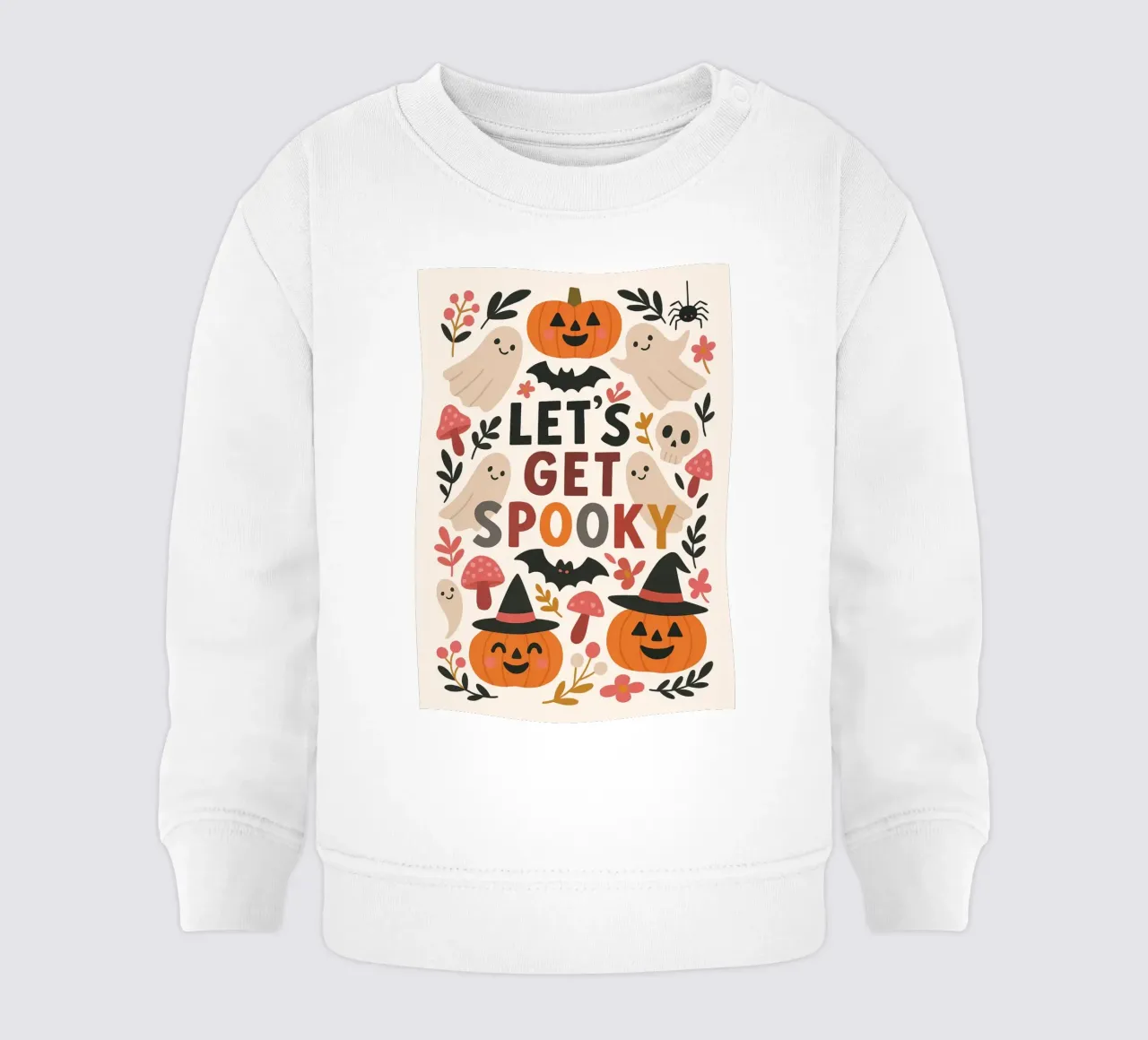 Arte "Let's Get Spooky", simpatica decorazione di Halloween felpa neonato da vintagepod