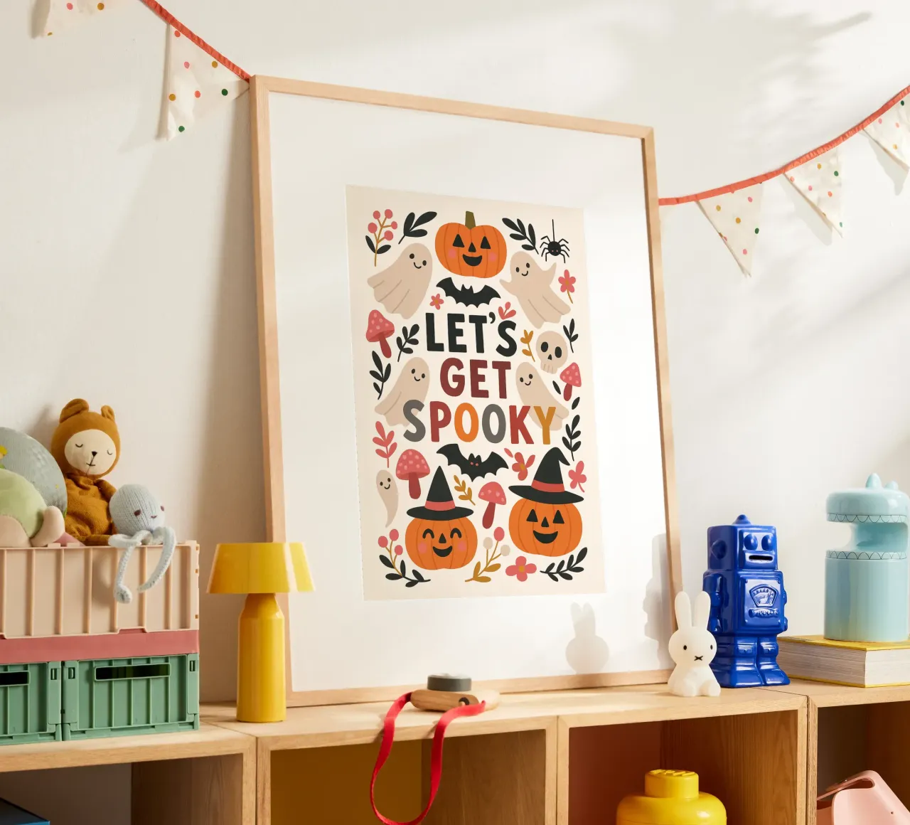 Arte "Let's Get Spooky", simpatica decorazione di Halloween poster da vintagepod