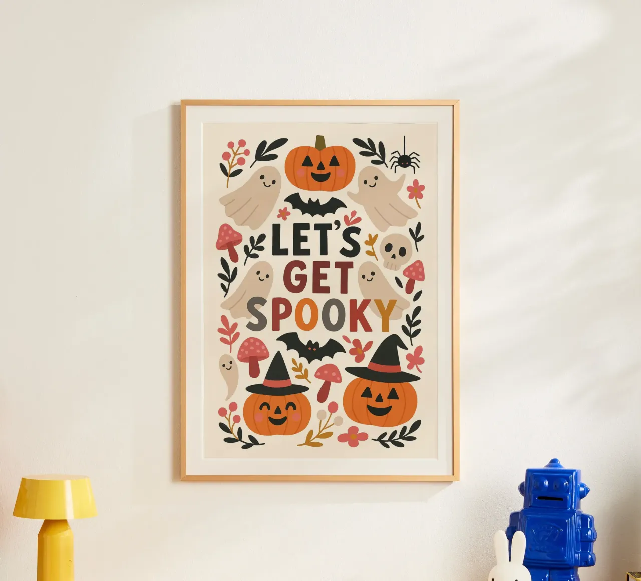 Arte "Let's Get Spooky", simpatica decorazione di Halloween poster da vintagepod