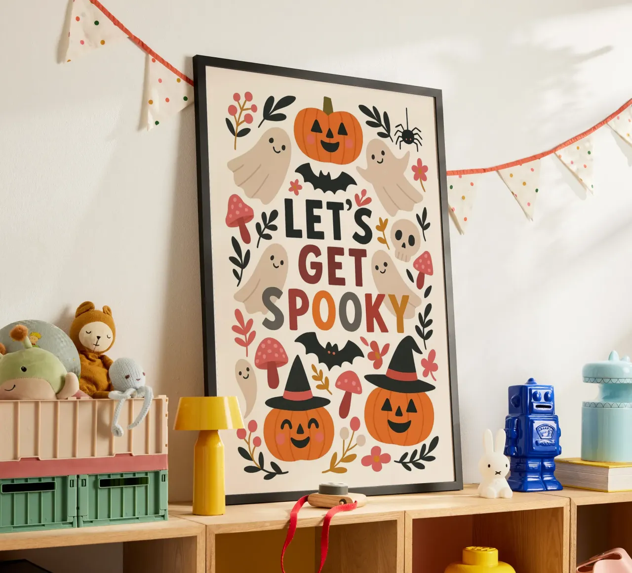 Arte "Let's Get Spooky", simpatica decorazione di Halloween poster da vintagepod