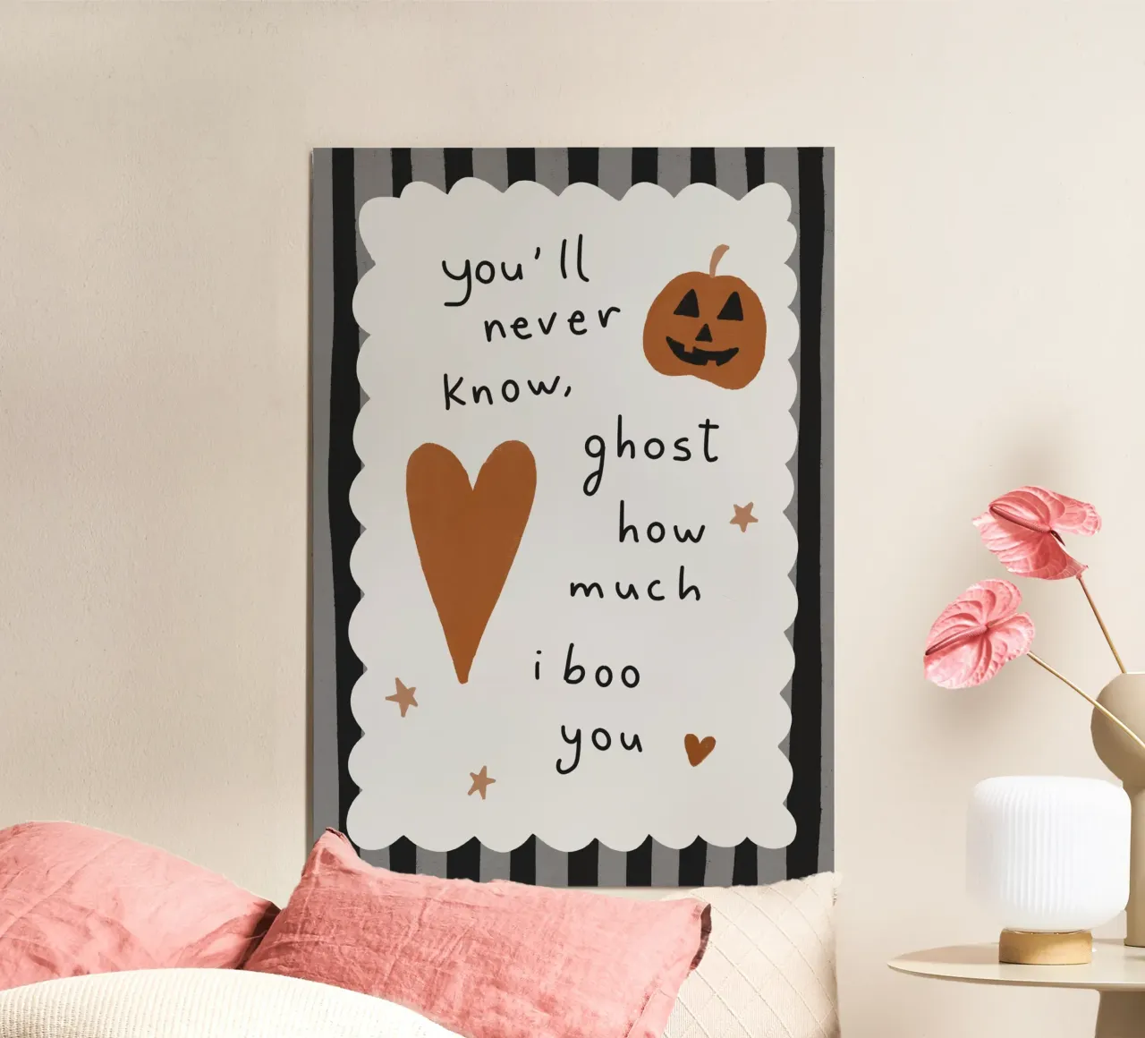Poster "Ghost How Much I Boo You", Halloween divertente poster da vintagepod