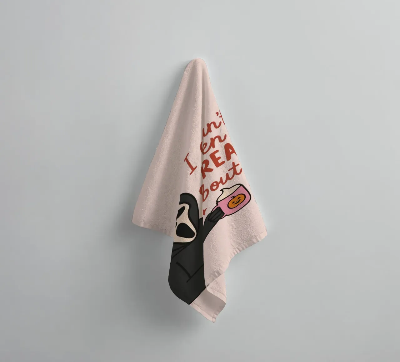 "Ik kan er niet eens over schreeuwen" Poster, Trendy Art badhanddoek van vintagepod