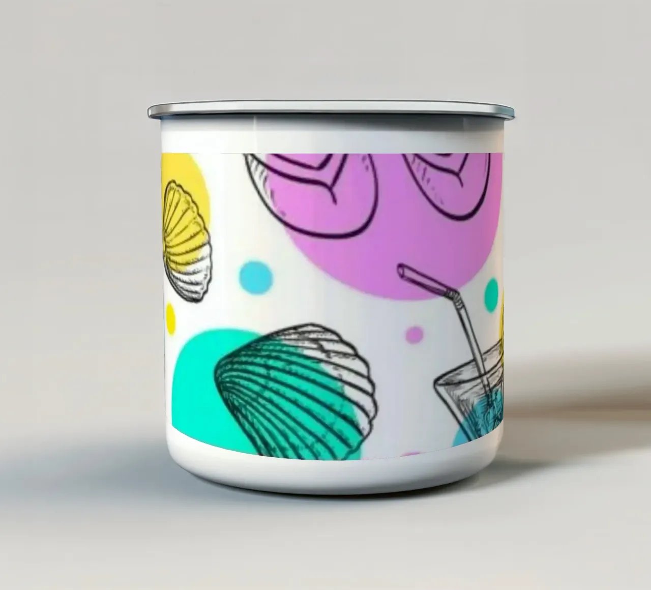 Modello estivo tazza in smalto da Unicorn Unlimited
