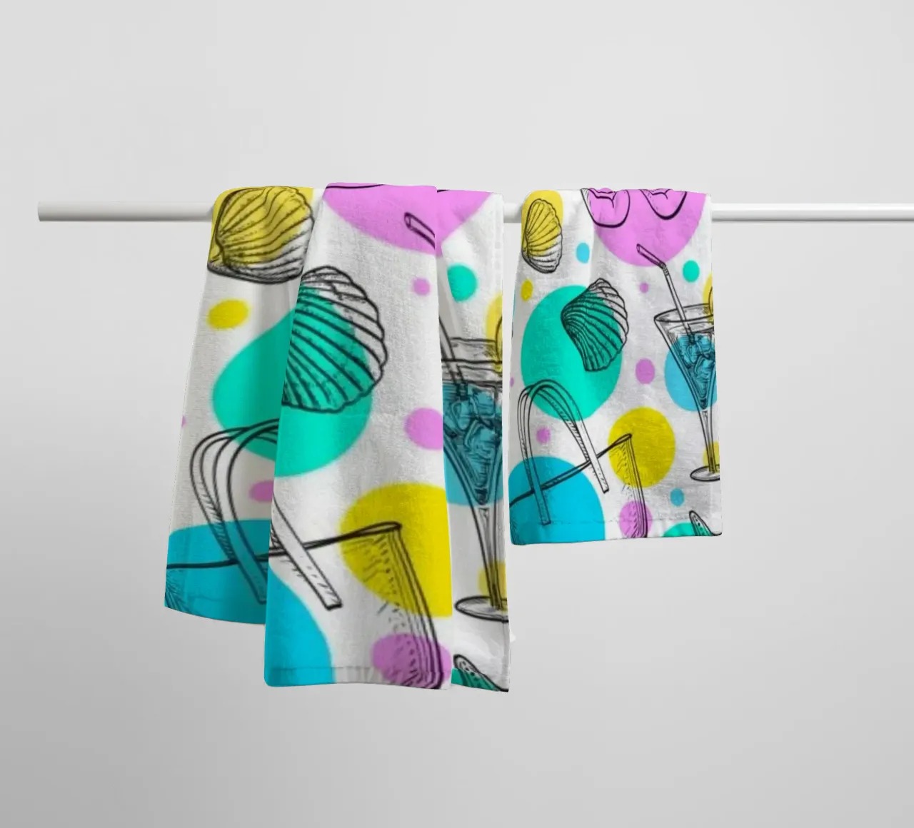 Summer pattern towel by Unicorn Unlimited