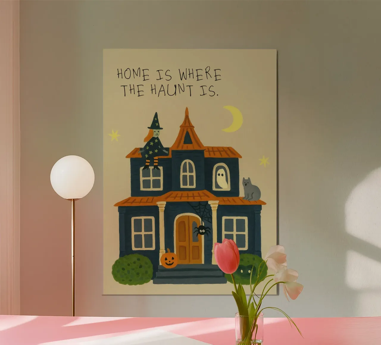 Casa "Home is Where the Haunt Is", arte spaventosa poster da vintagepod