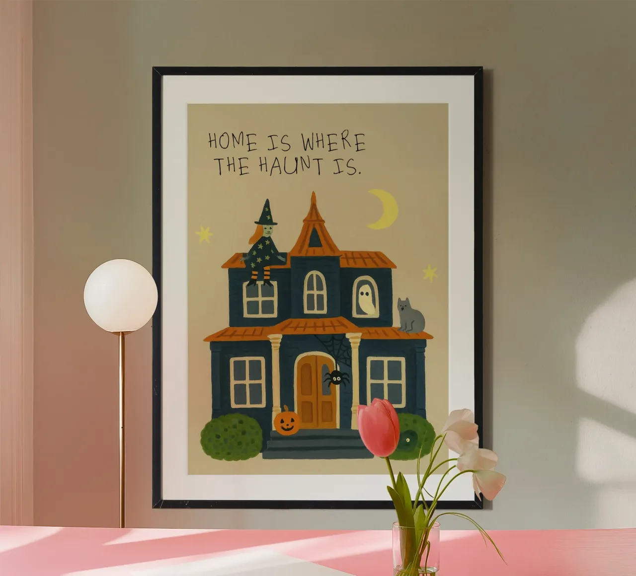 Casa "Home is Where the Haunt Is", arte spaventosa poster da vintagepod
