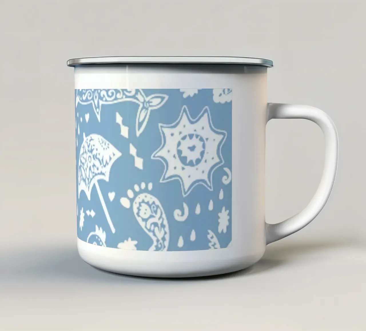 Modello estivo tazza in smalto da Unicorn Unlimited