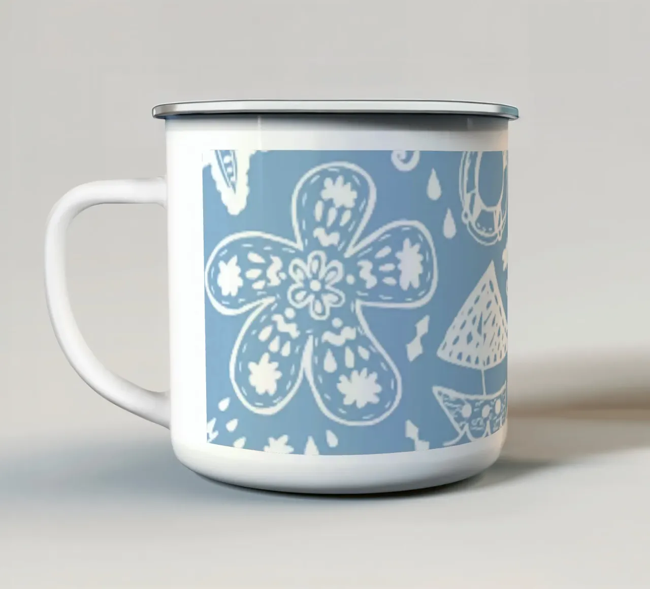 Modello estivo tazza in smalto da Unicorn Unlimited