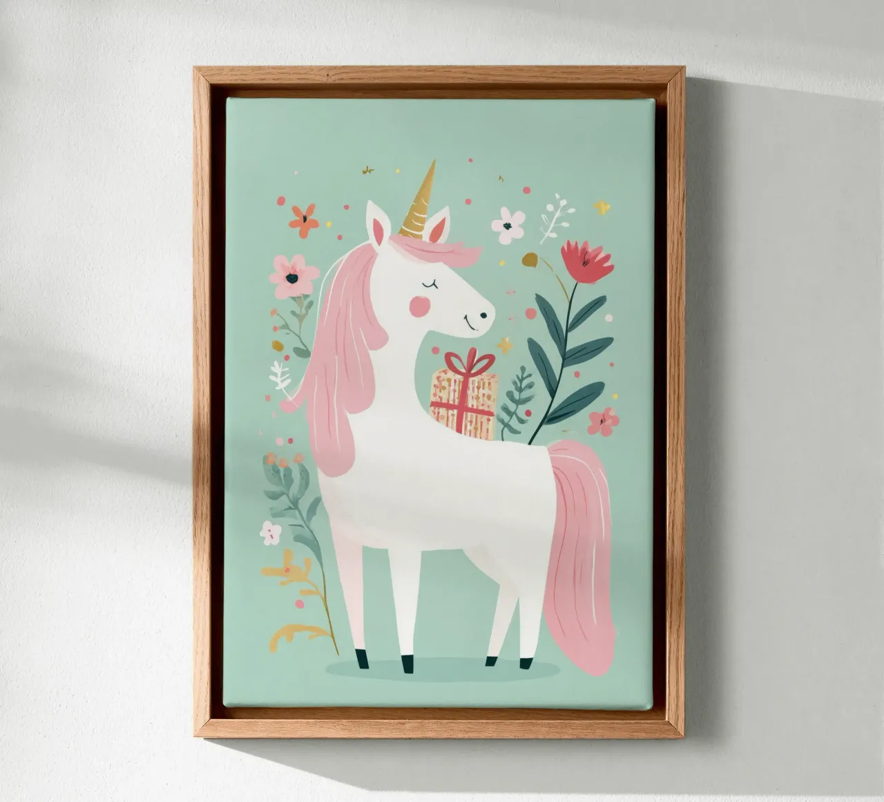 Magic Unicorn tela con Cornice a cassetta da Kiara