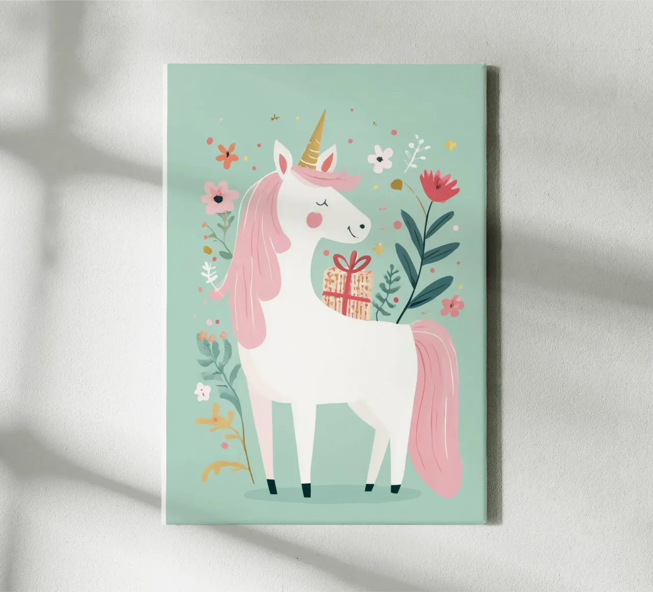 Magic Unicorn tela con Cornice a cassetta da Kiara