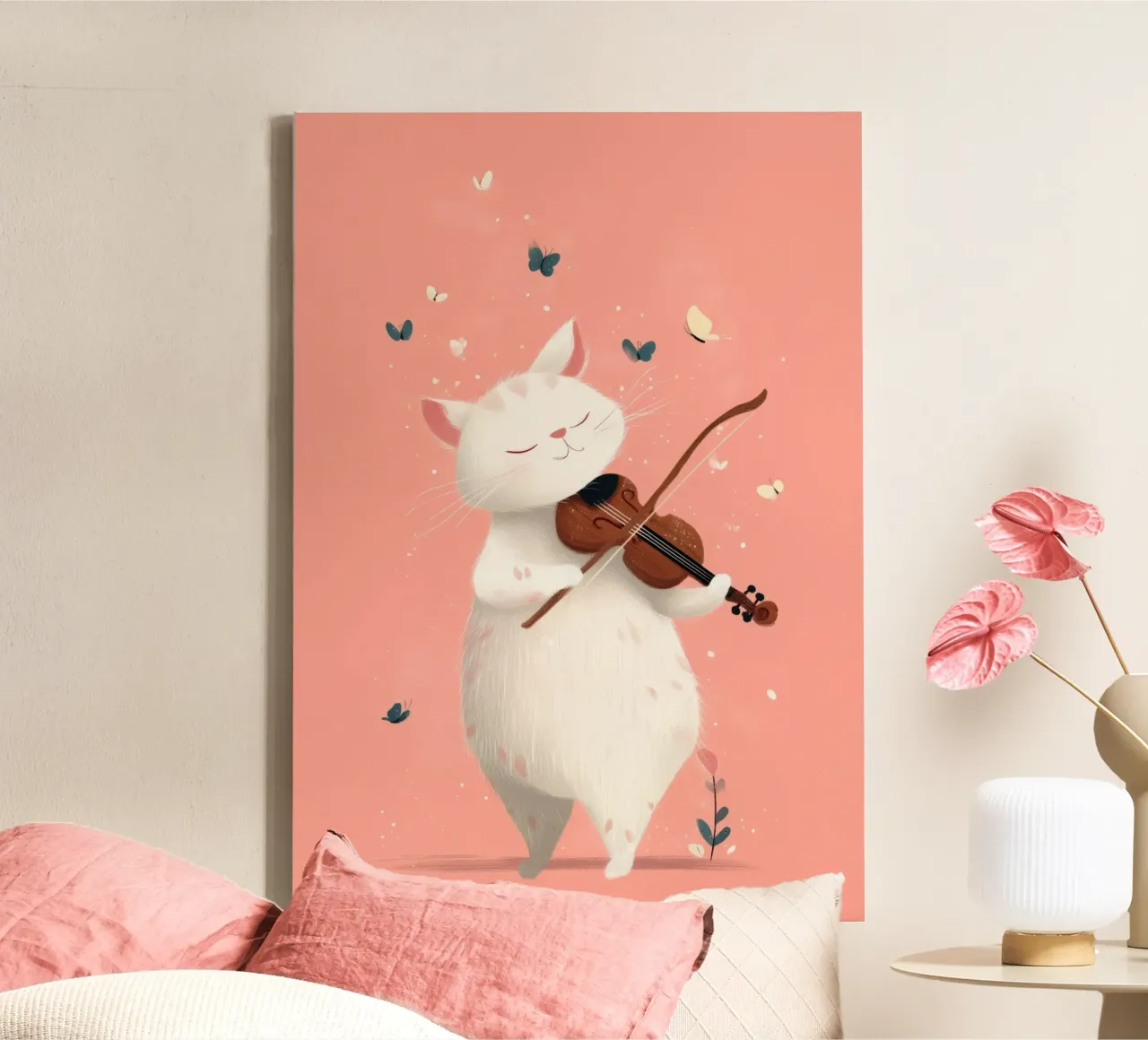 Melody Cat tela con Cornice a cassetta da Kiara