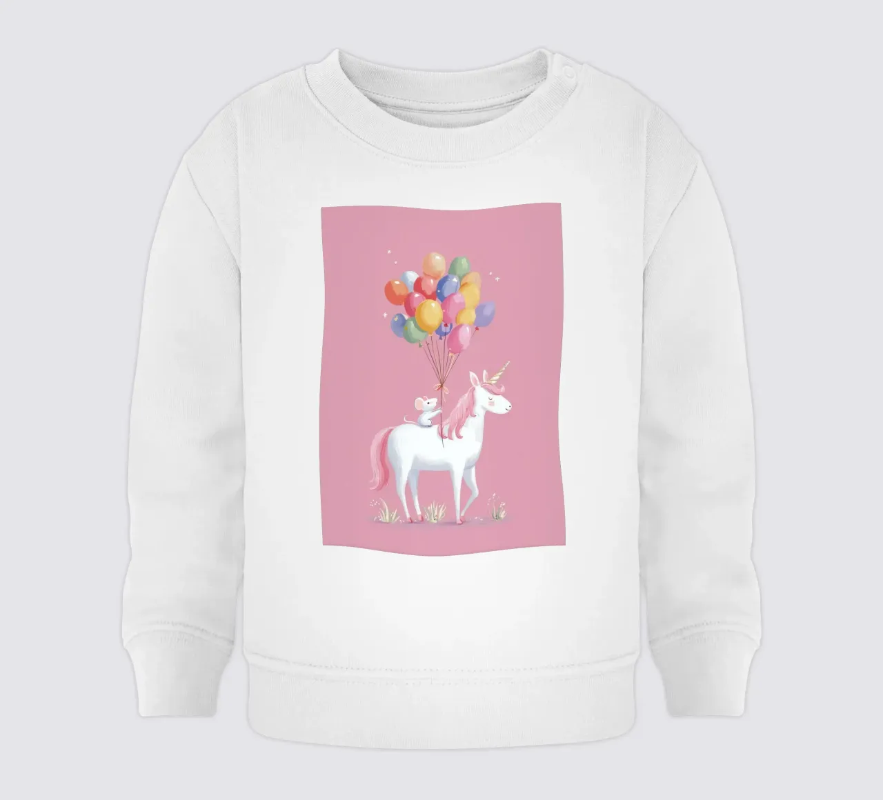 Mouse & Unicorn Adventure baby sweatshirt by Kiara