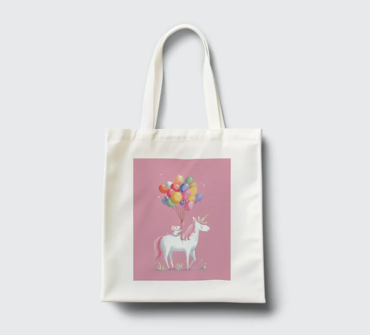 Mouse & Unicorn Adventure borsa in juta da Kiara