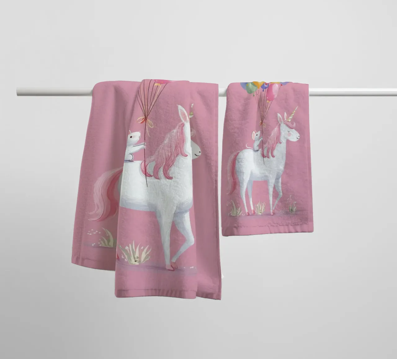 Mouse & Unicorn Adventure asciugamano da bagno da Kiara