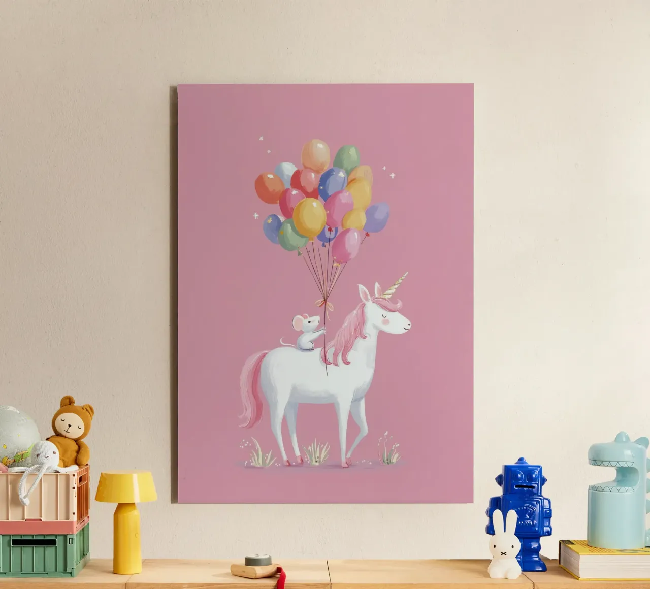 Mouse & Unicorn Adventure alluminio dibond da Kiara