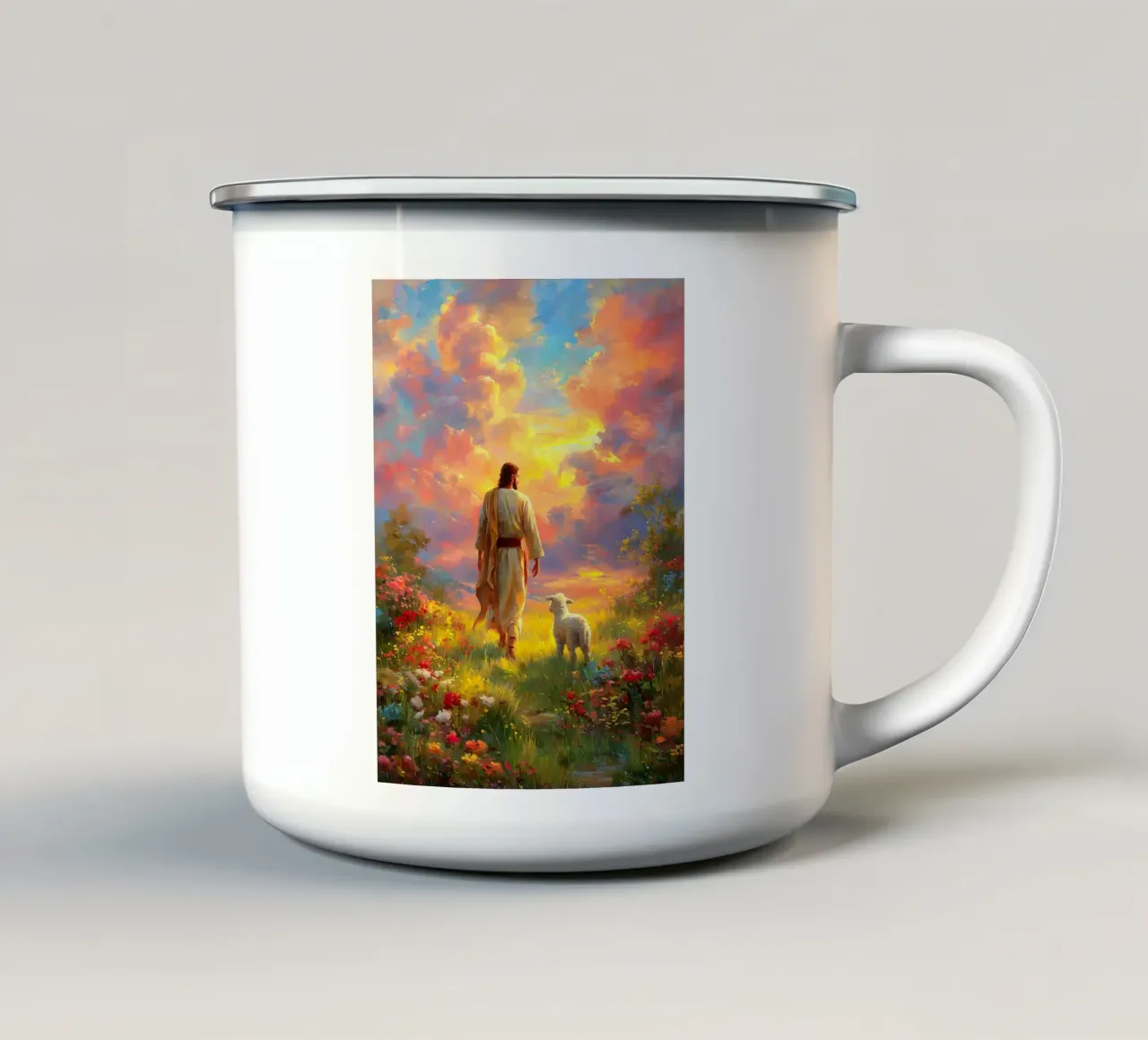 Gesù Cristo tazza in smalto da Stellar Creative