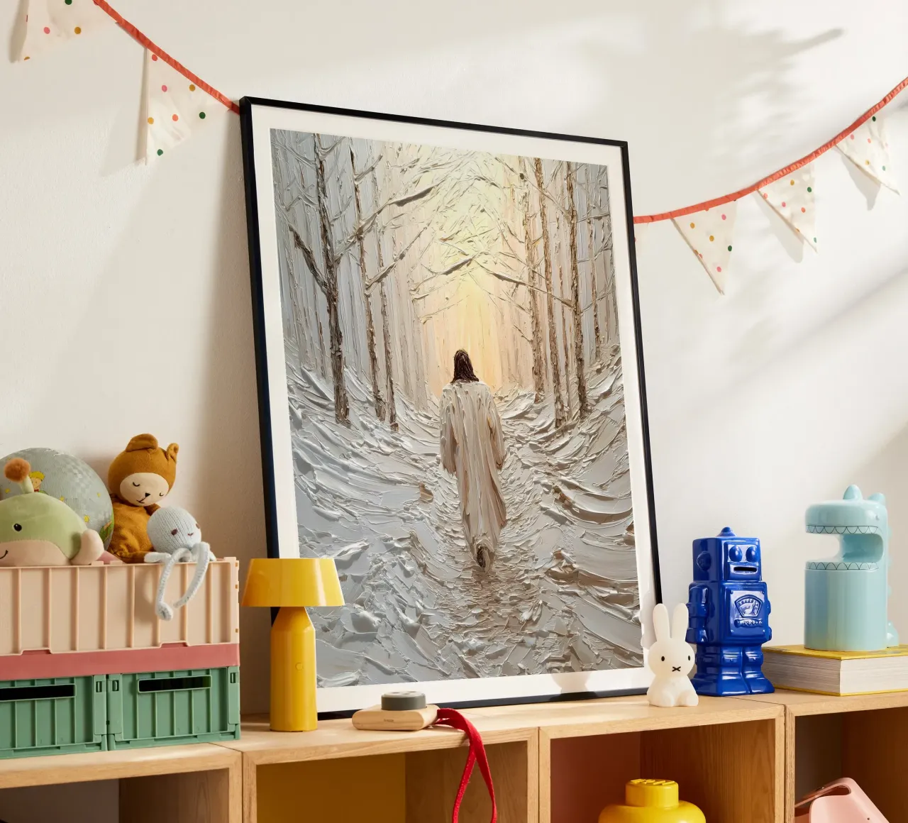 Gesù Cristo poster con telaio in plastica da Stellar Creative