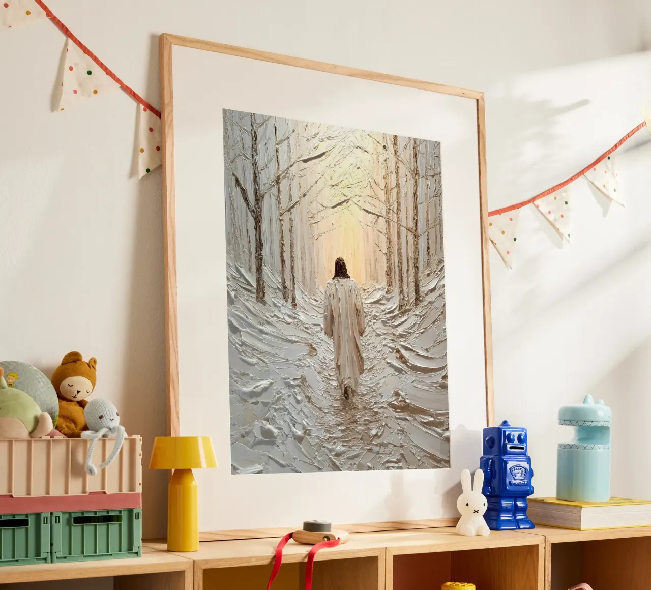 Gesù Cristo poster con telaio in plastica da Stellar Creative