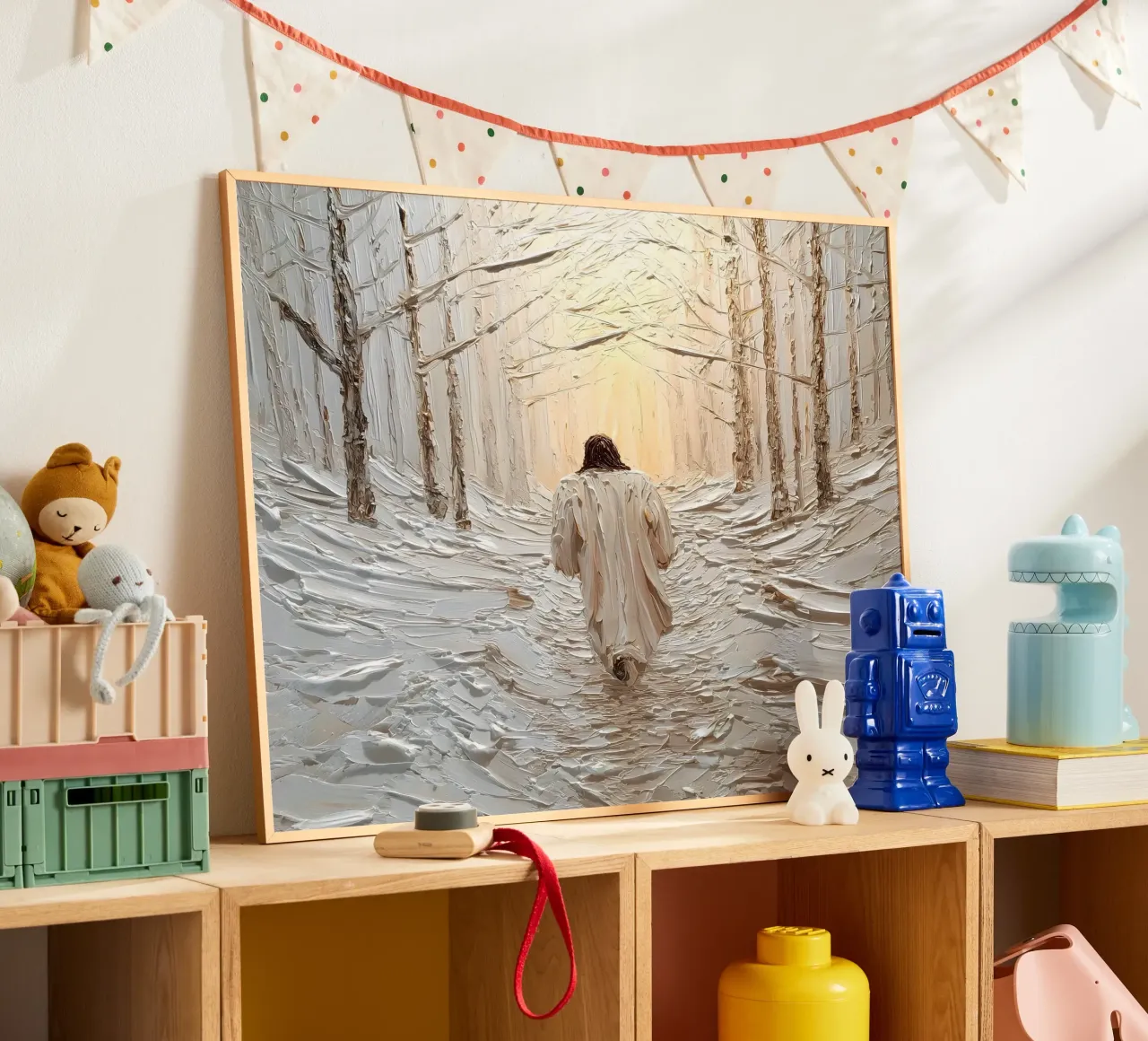 Gesù Cristo poster con telaio in plastica da Stellar Creative