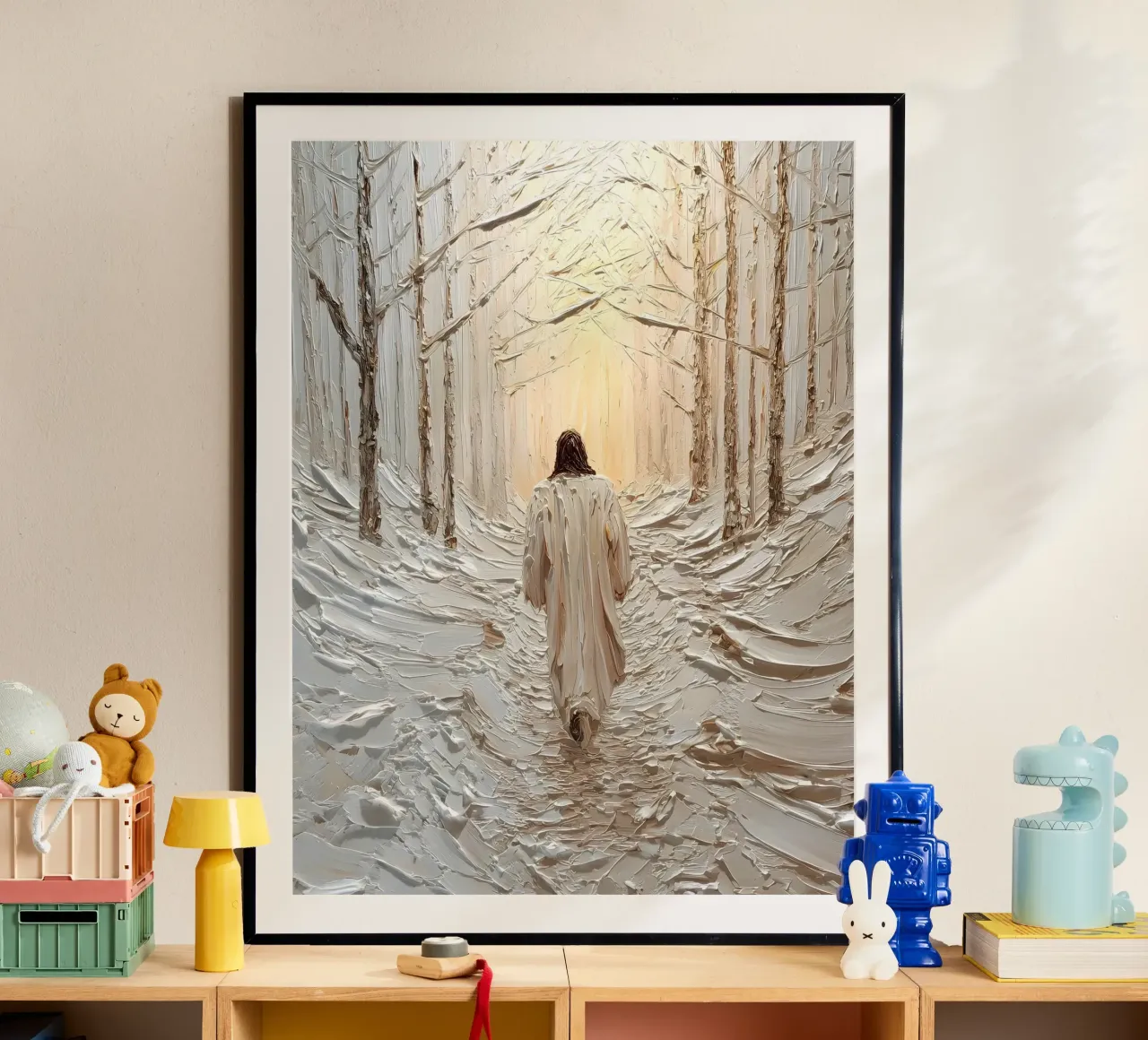 Gesù Cristo poster con telaio in plastica da Stellar Creative