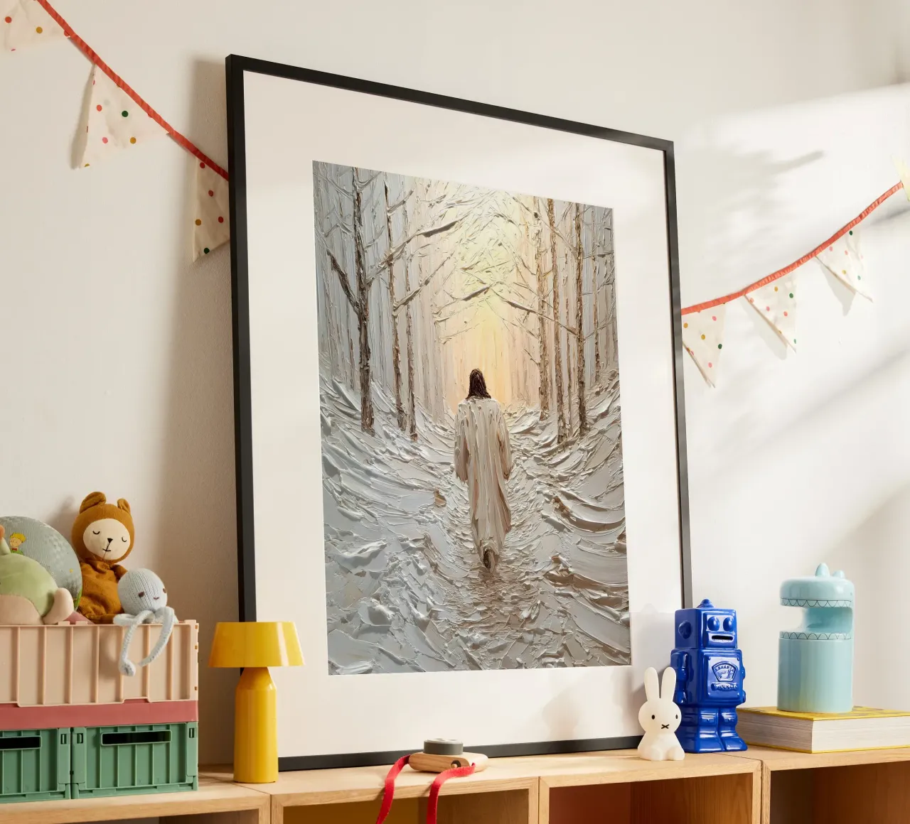 Gesù Cristo poster con telaio in plastica da Stellar Creative