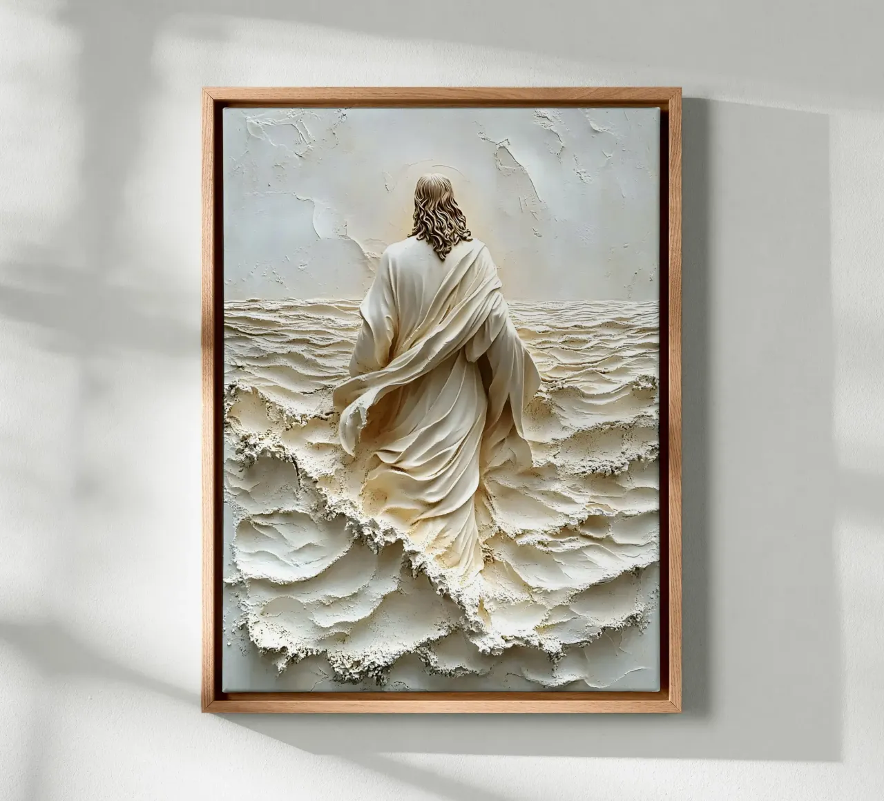 Jezus Christus canvas met Baklijst van Stellar Creative