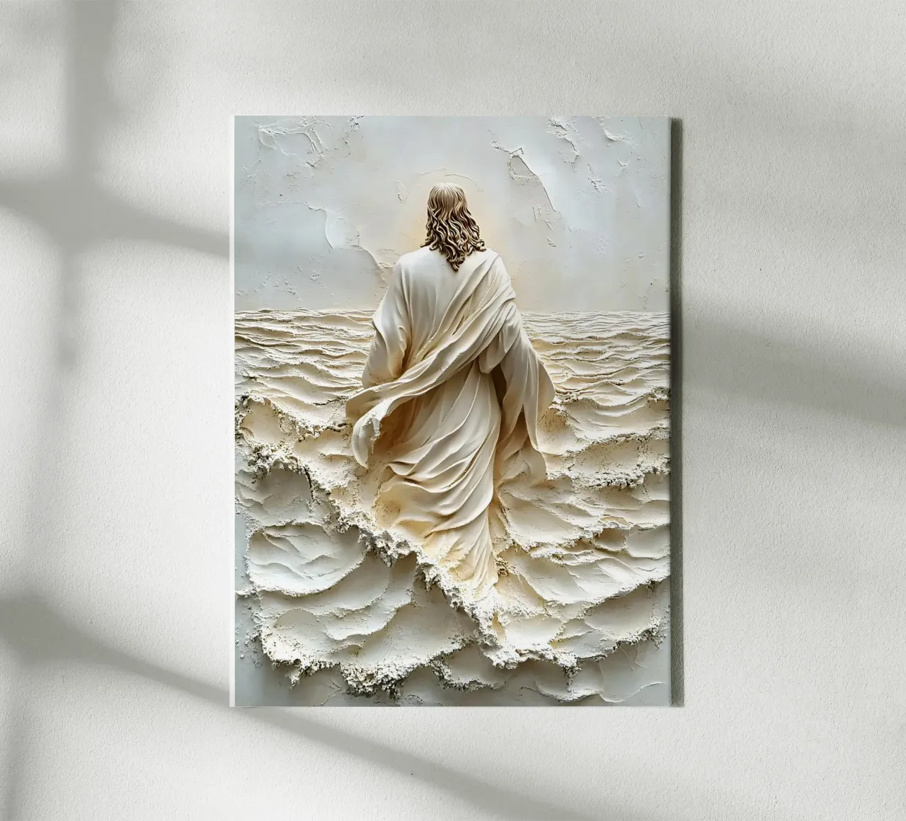 Jezus Christus canvas met Baklijst van Stellar Creative