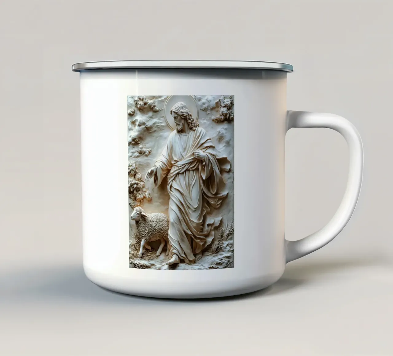 Gesù Cristo tazza in smalto da Stellar Creative