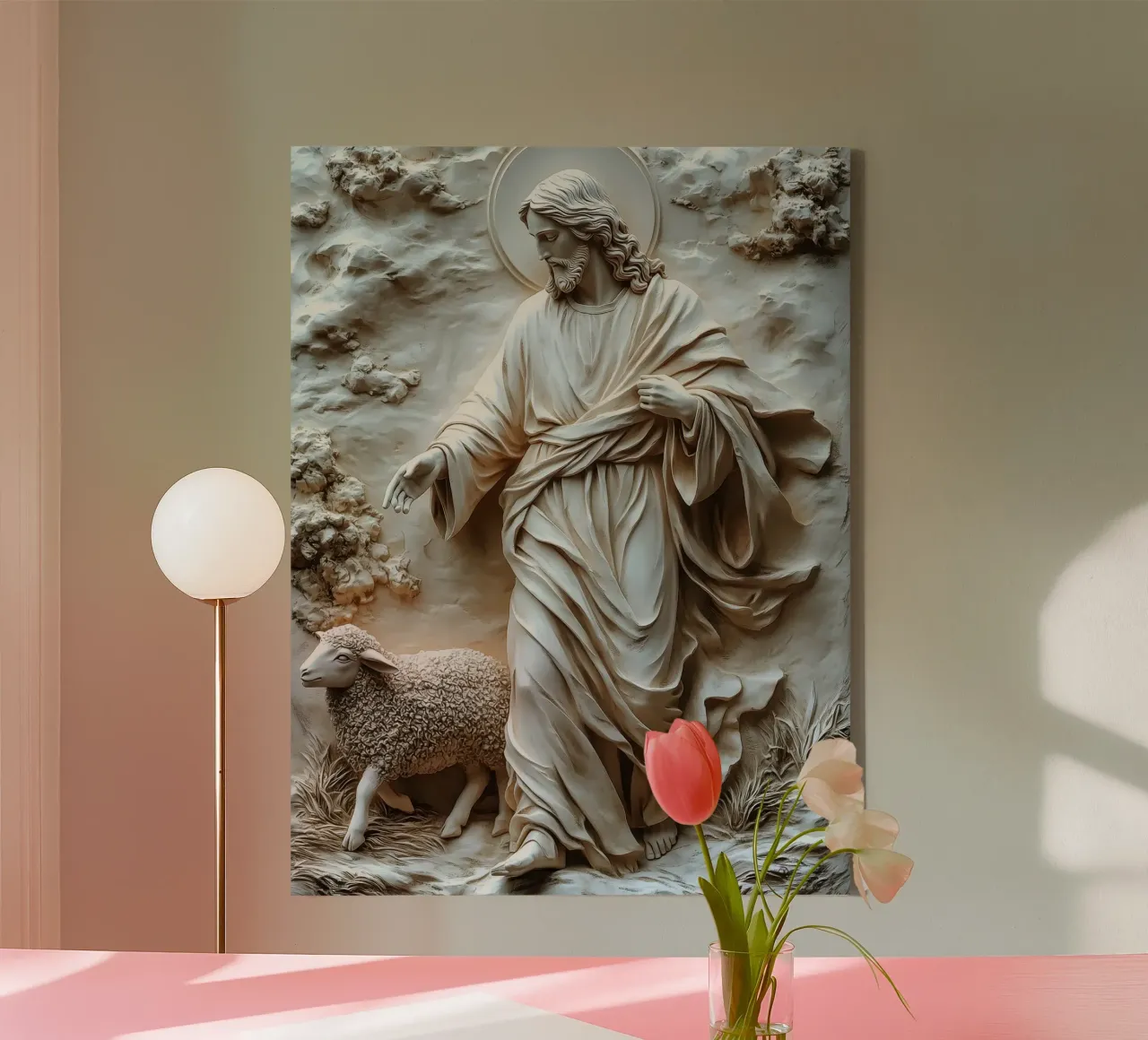 Gesù Cristo tela con Cornice a cassetta da Stellar Creative