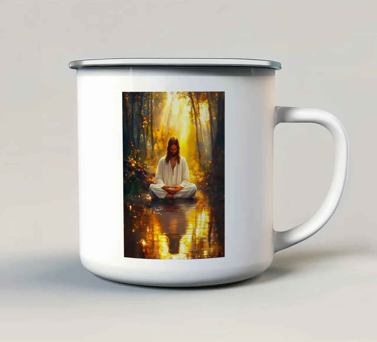 Gesù Cristo tazza in smalto da Stellar Creative