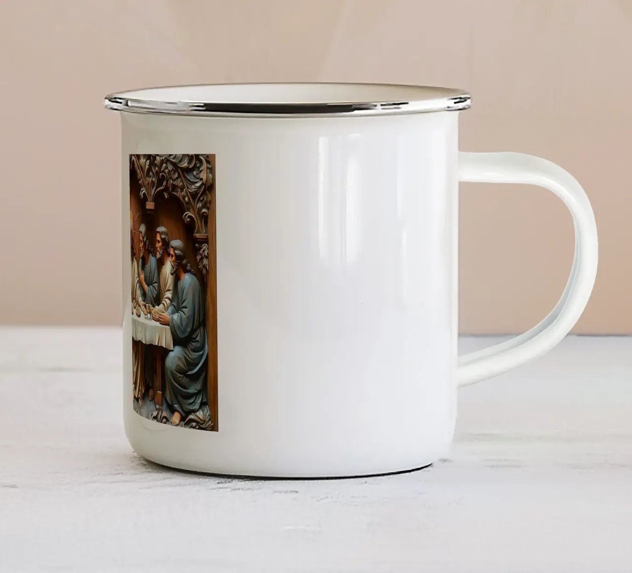 Gesù Cristo tazza in smalto da Stellar Creative