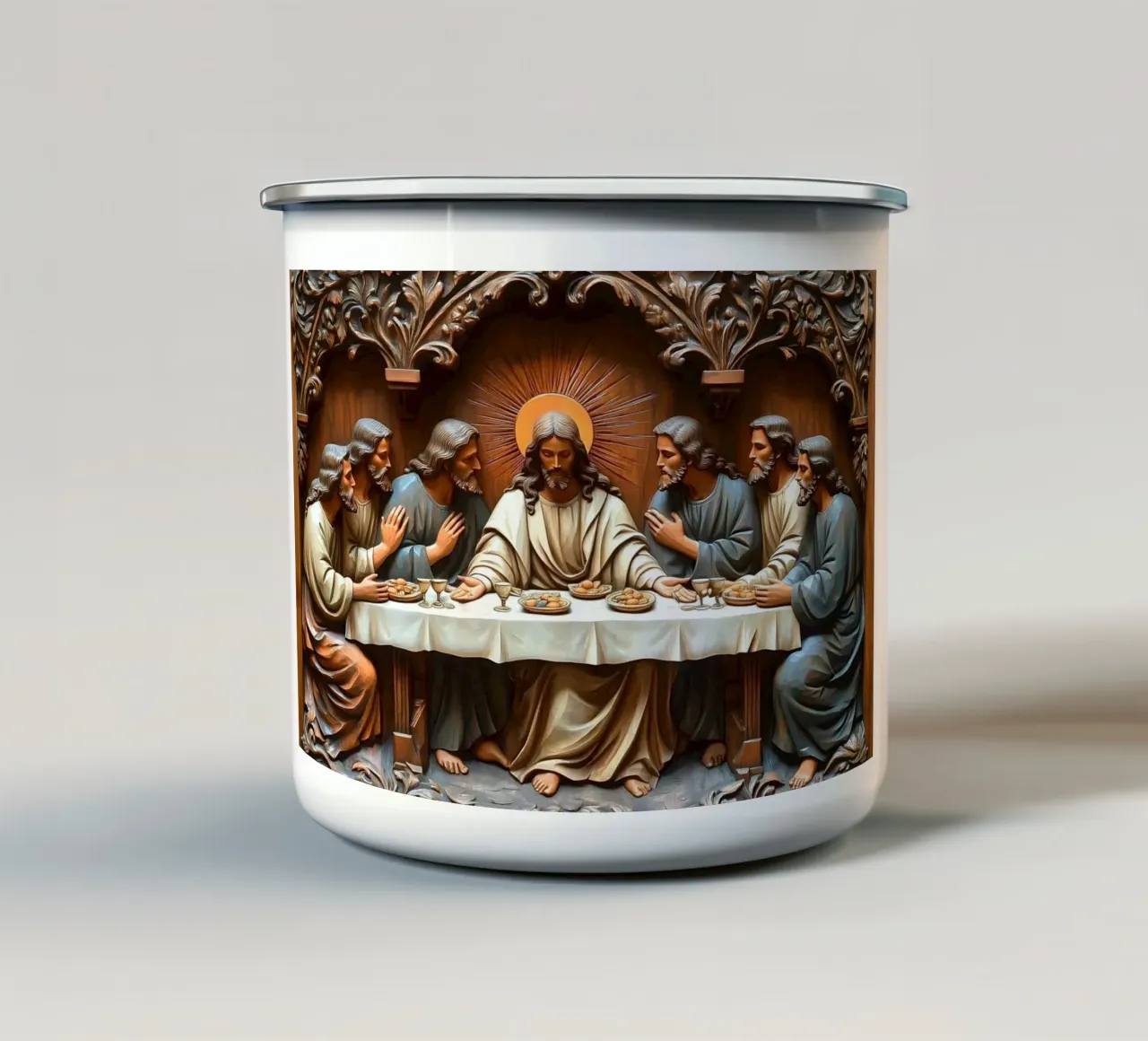 Gesù Cristo tazza in smalto da Stellar Creative