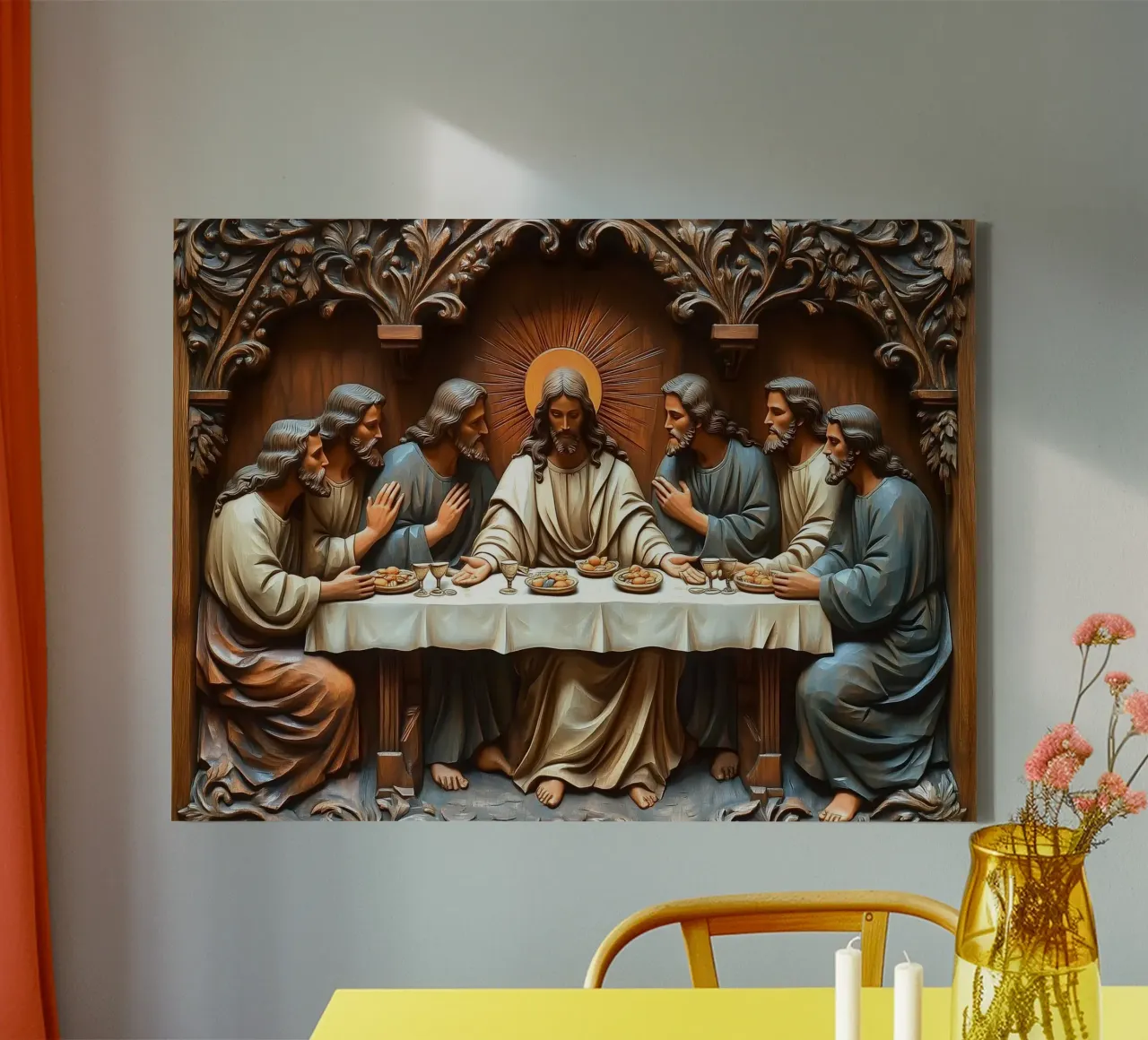 Gesù Cristo tela con Cornice a cassetta da Stellar Creative