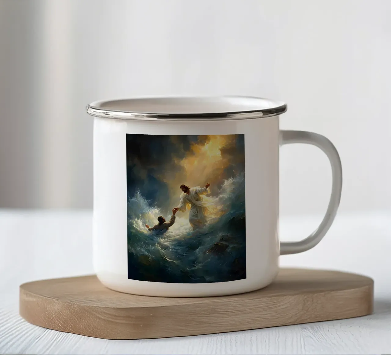 Gesù Cristo tazza in smalto da Stellar Creative