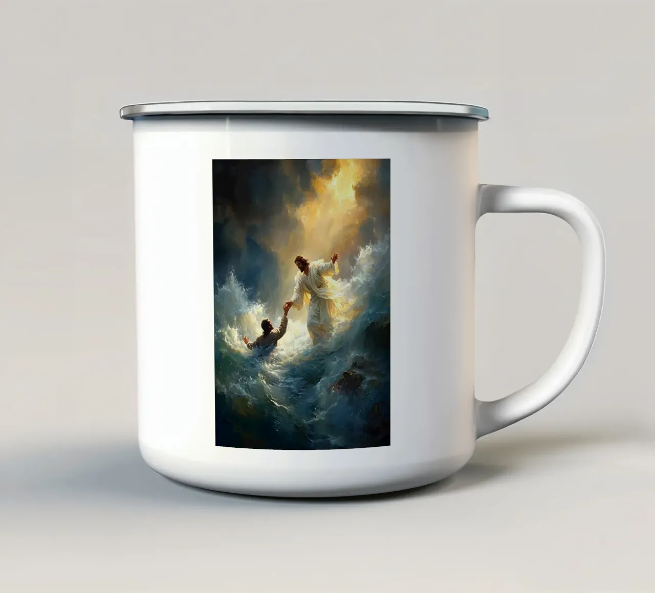 Gesù Cristo tazza in smalto da Stellar Creative