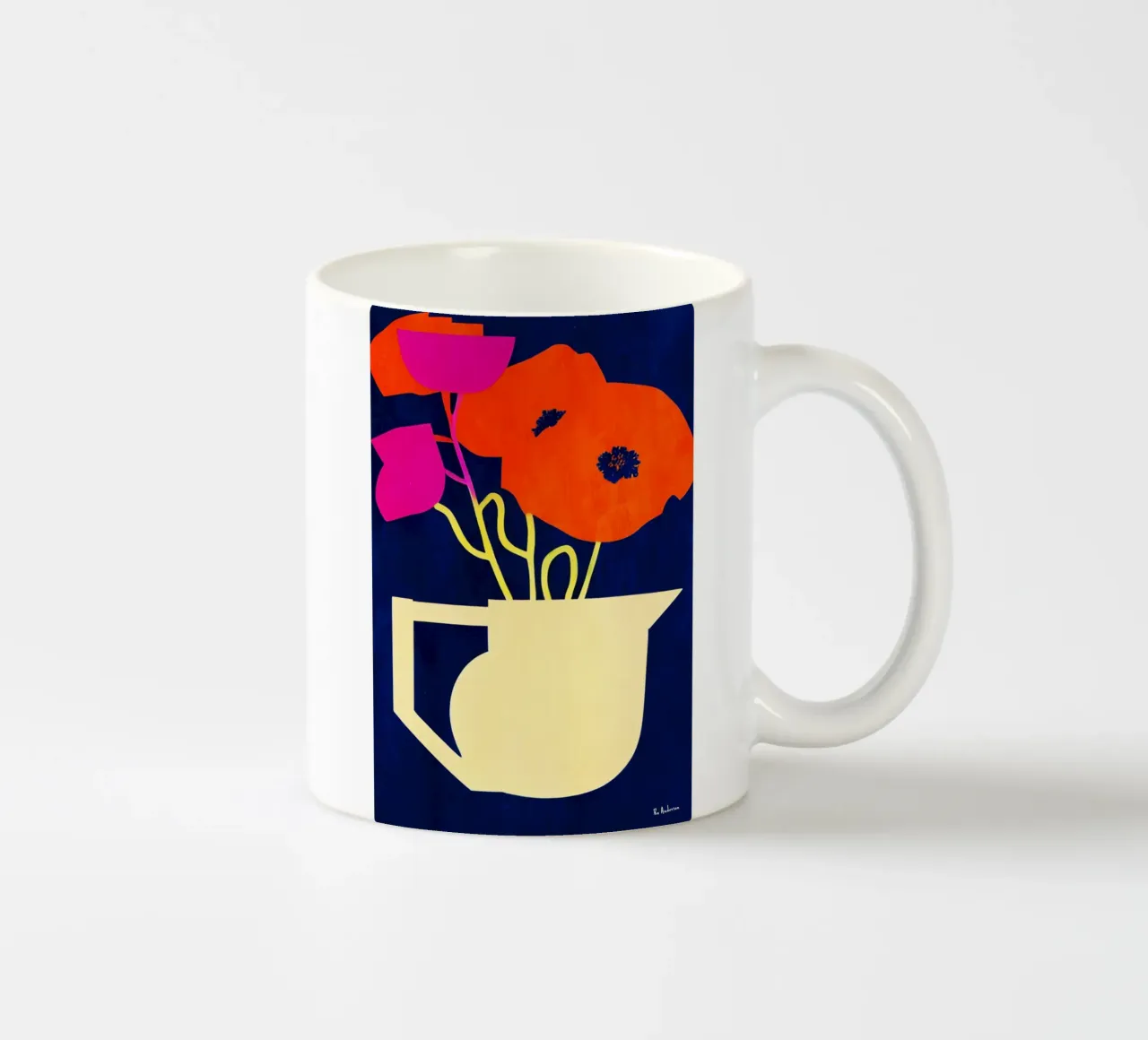 Bright And Sunny Poppies tazza in ceramica da Bo Anderson