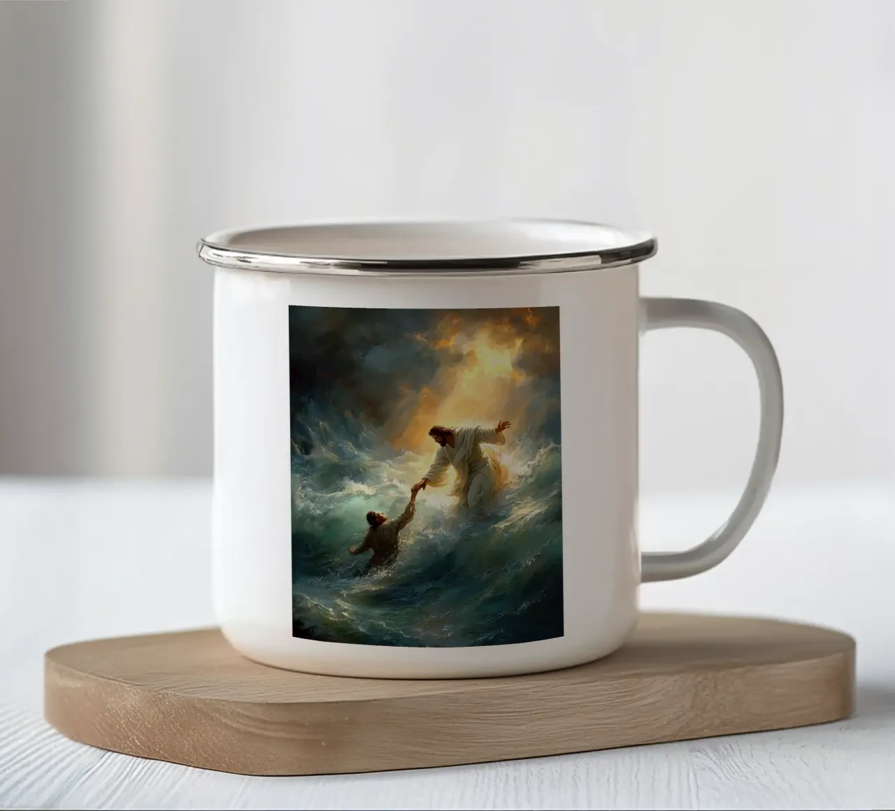 Gesù Cristo tazza in smalto da Stellar Creative