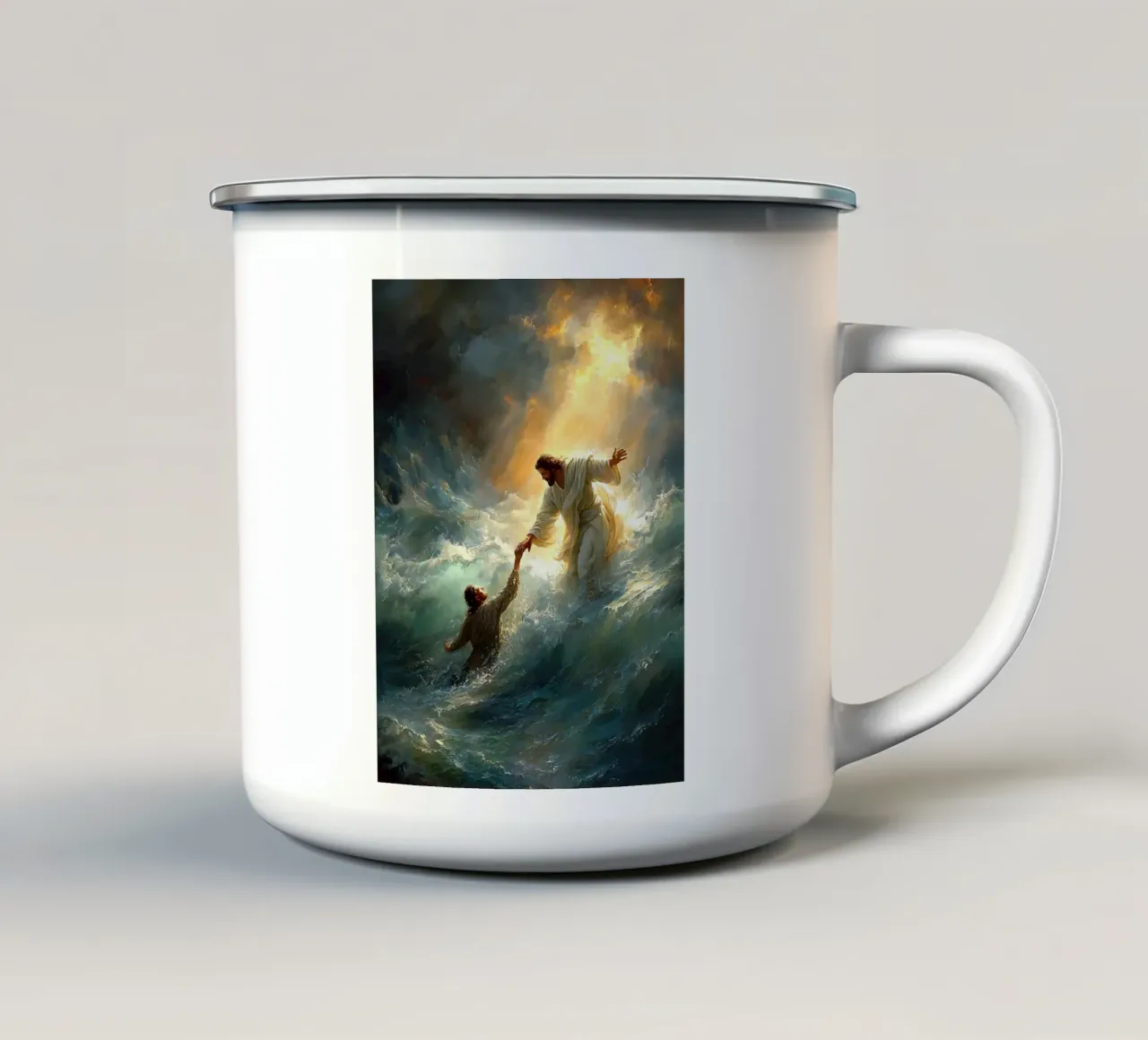 Gesù Cristo tazza in smalto da Stellar Creative