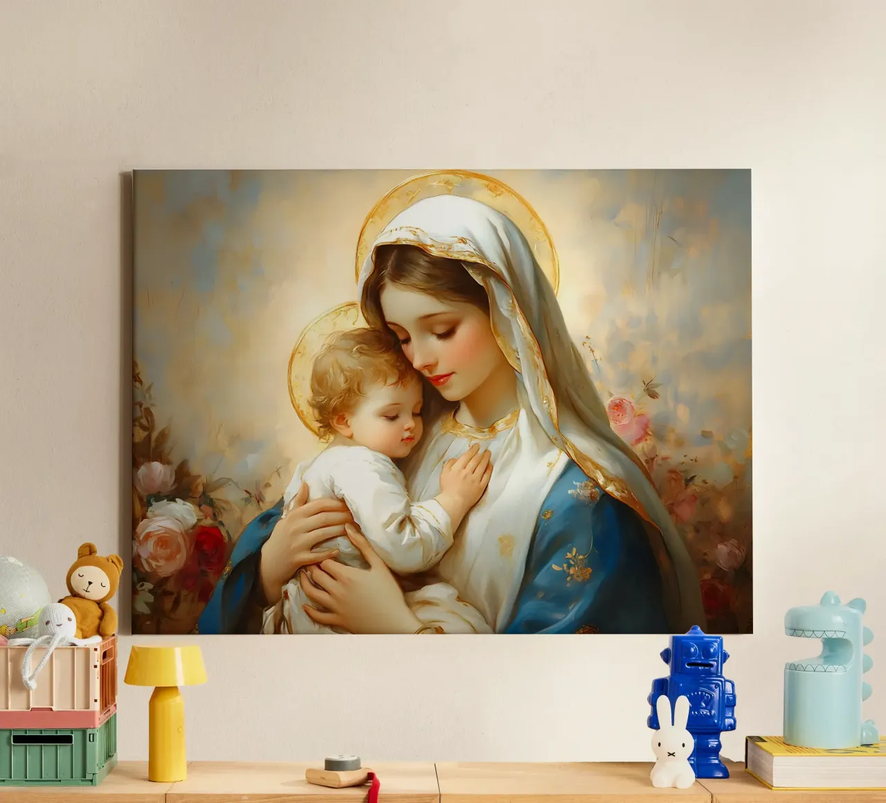 Vergine Maria tela con Cornice a cassetta da Stellar Creative